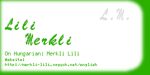 lili merkli business card